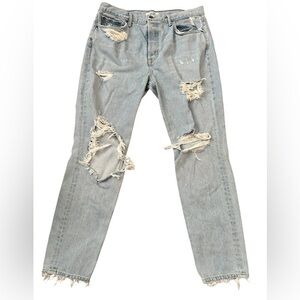GRLFRND Karolina High Rise Straight Jeans Light Wash Sz 32
